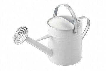 White metal watering can for garden irrigation © Tania