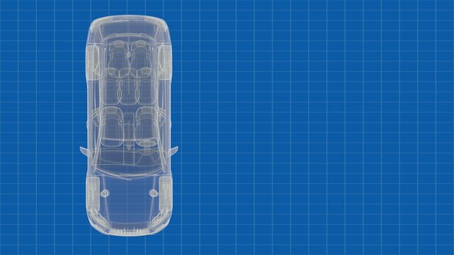 Car Blueprint Top View