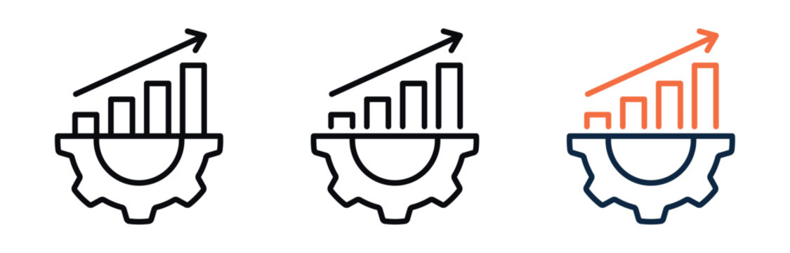 optimization line icon multiple. Vector illustrations