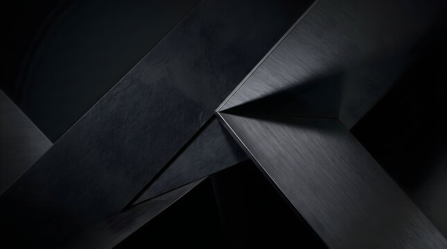 Dark Geometric Angular Abstract Surface and Architectural Facets