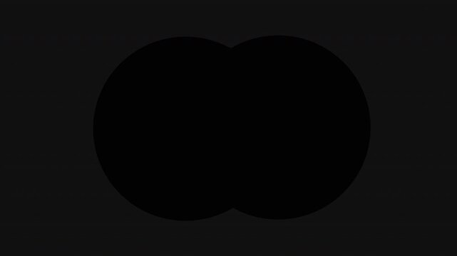 Double Circle Shape Animation with Overlapping Round Forms for Video Overlay 4K
