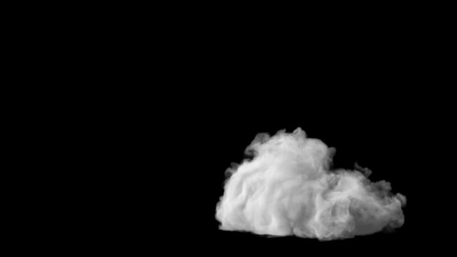 an Extremely Slow Smoke or fog or clouds as side view