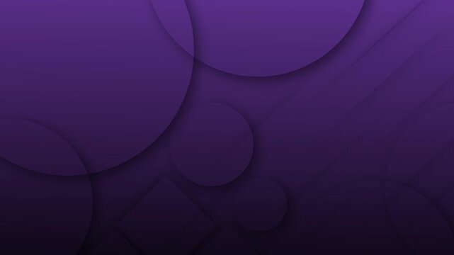 Abstract dark background with overlapping circles and soft layered shapes creating a modern monochrome geometric design animation