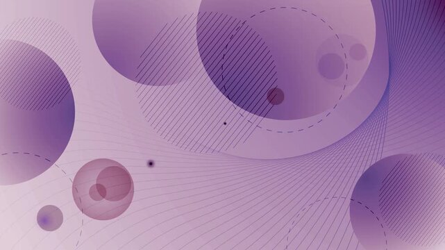 Abstract background with soft circles thin curved lines and light glow Modern monochrome design animation