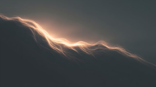physics laboratory with luminous particle simulations floating through a dark cinematic environment