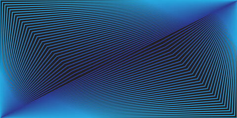 Naklejka premium Abstract dark blue geometric background with dynamic perspective line pattern for technology design.