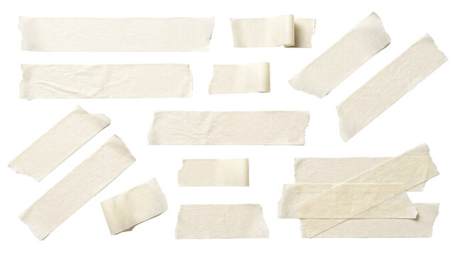 Adhesive masking tape strips set for paper scrapbooking.