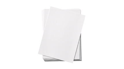 Obraz premium stack of white blank paper sheets on transparent background.