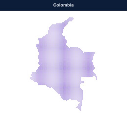 Fototapeta premium Colombia country outline vector illustration