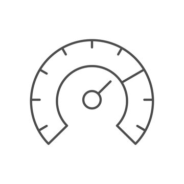 Car speedometer line outline icon