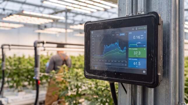 Greenhouse Climate Computer Touch Panel Humidity Deficit Vpd