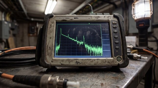 Optical Time Domain Reflectometer Otdr Trace Reflection Screen