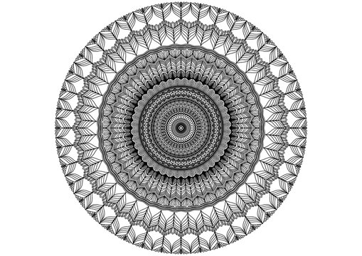 mandala coloring book black and white spiral