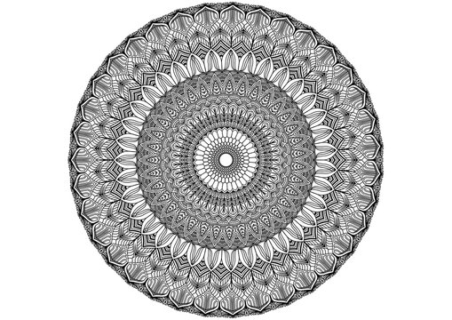 mandala coloring book round lace ornament