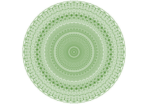 mandala abstract green background