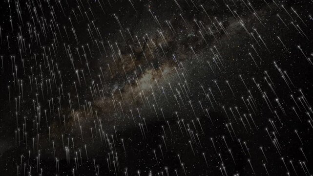 a Stars Mountain Moon Galaxy animation