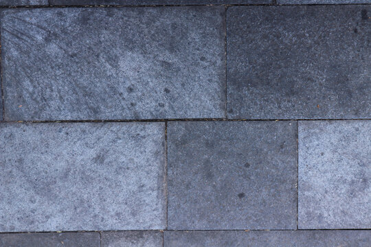 Dark Grey Slate Tile Texture Seamless Surface for Pavement Outdoor Floor and Stone Wall Background
