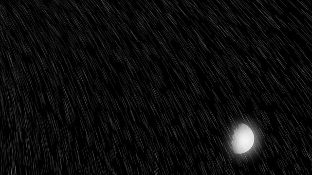 a Stars Mountain Moon Galaxy animation