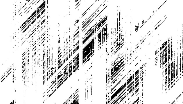 Black and white abstract and grunge pattern for modern background element. Easy to edit without loosing quality. Vector format illustration. EPS10