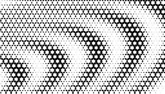 Black and White Abstract Hexagon Star Grid Halftone Wave Pattern. For modern and sporty background. Easy to edit with universal design software. EPS10