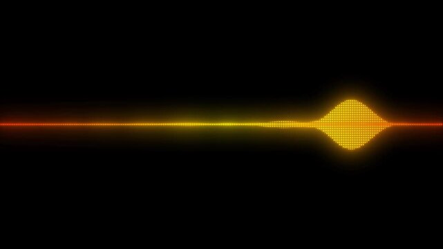 Spectrum music sound waveform on black background