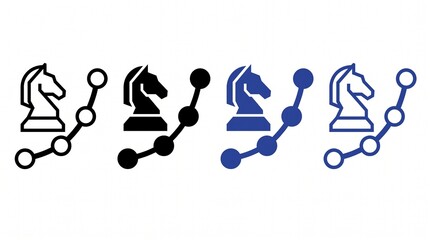 Chess Strategy and Competitive Analysis Icon Set  © Mujahid Dipu