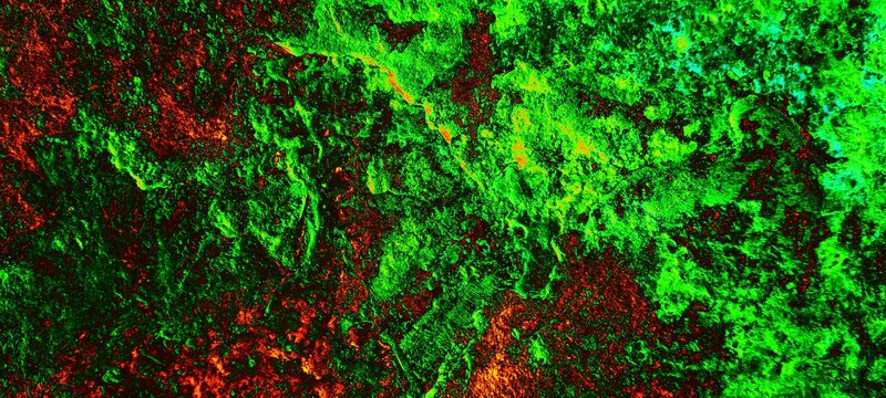 Toxic Red Green Lava Alien Planet Grunge Texture Background