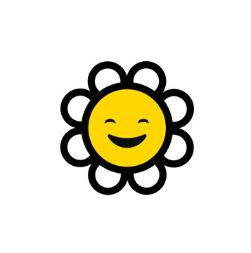 Happy Flower Face Icon
