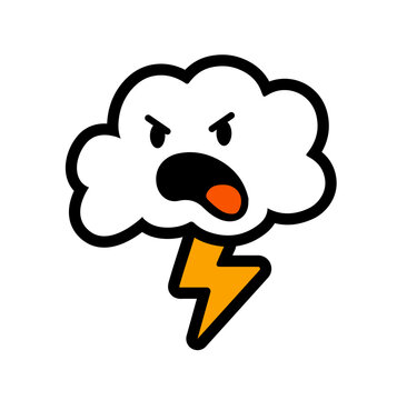 Angry Thundercloud Icon