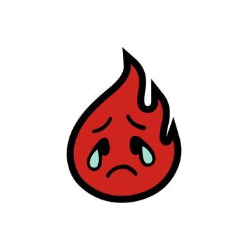 Crying Fire Flame Icon