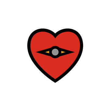 Heart Compass Love Icon