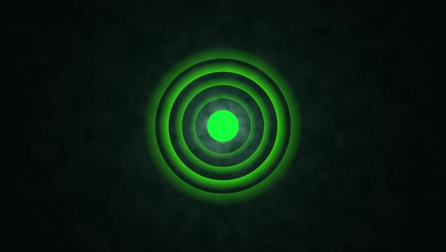Target Search and Aiming Animation with Crosshair Icon on Fractal Background, Seamless Loop 4K