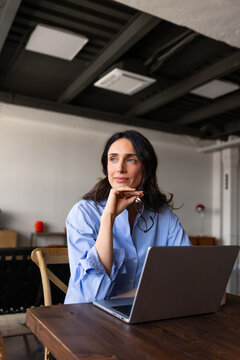 Freelancer thinking and looking aside