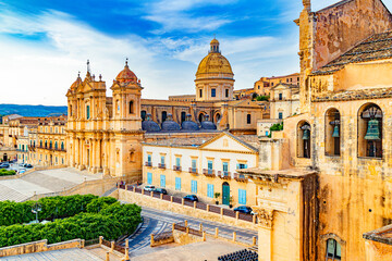 Naklejka premium Noto baroque region and city in Sicily south of Italy