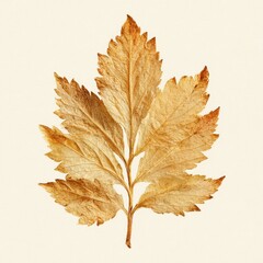 Naklejka premium Dried leaf botanical art print.