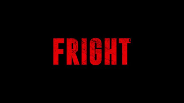 Fright: Dark Horror Text Animation with Red Gothic Typography on Black Background