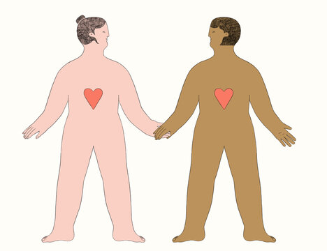 Lesbian Couple In Love Holding Hands