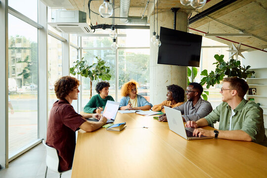 Students convened for research in a common area.