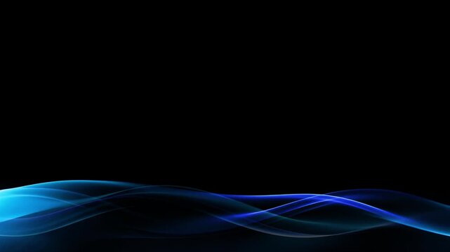 Looped 4K Motion Background Featuring a Modern Blue Lower Third Wave and Large Black Copy Space for Text