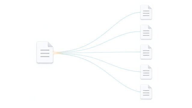 Minimalist Document Duplication And Digital File Sharing Network Concept For Information Distribution And Data Replication System Architecture