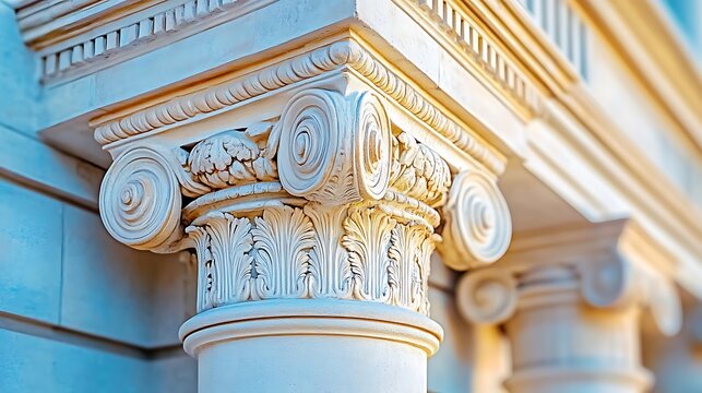 Classical Ionic Column Detail.