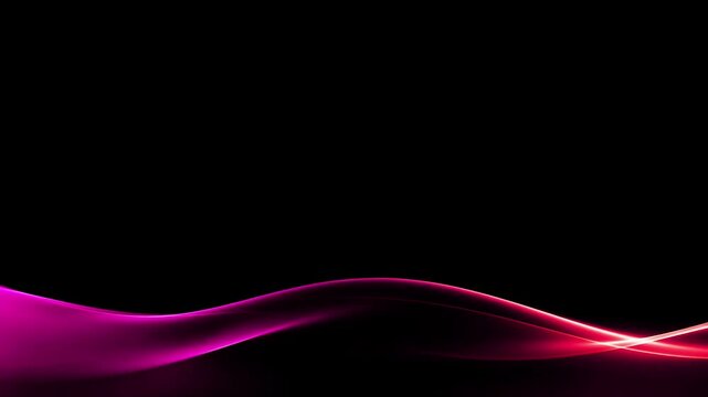 4K Seamless Loop Background Featuring Magenta and Red Light Waves Along the Bottom with Large Black Copy Space Above