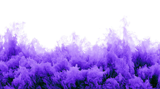Abstract purple smoke or fire isolated on transparent background