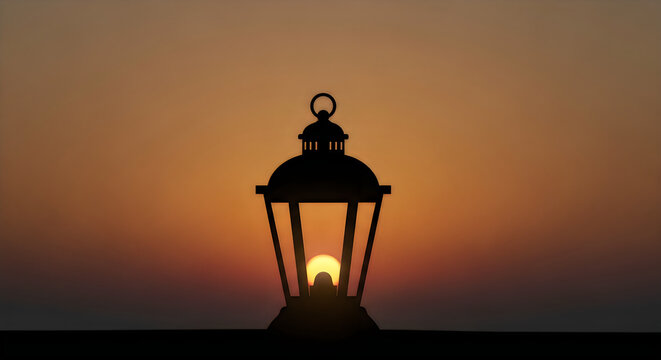 A beautiful traditional lantern glowing during the peaceful and celebratory evening of the mid autumn festival