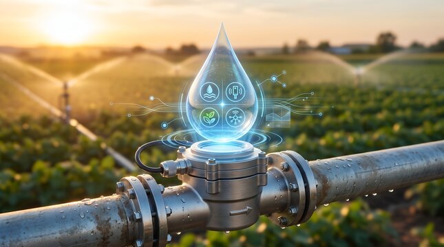 Smart farming water management with digital interface