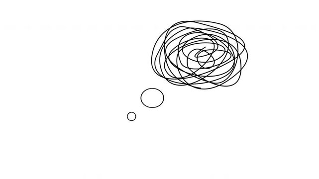 Tangled line animation representing mental health confusion