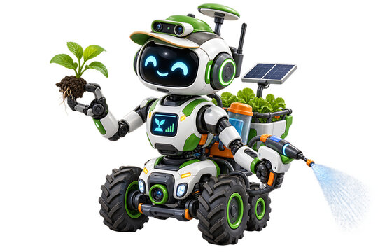 futuristic robot farmer, robot farmer, robotic farmer, futuristic agriculture robot, farming robot, agricultural robot, smart farming, precision agriculture, agtech, agricultural technology, sustainab