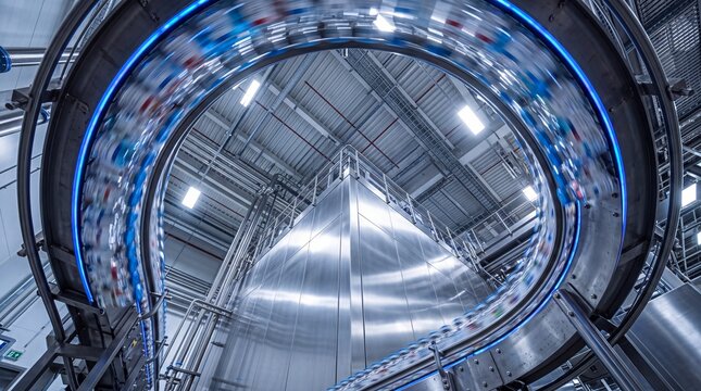 High Speed Automated Conveyor Line in Industrial Factory
