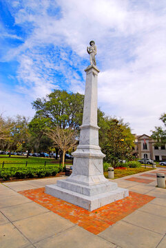  Statue of Confederate Soldier in Eola Park Downtown Orlando Florida US. 09.01.26