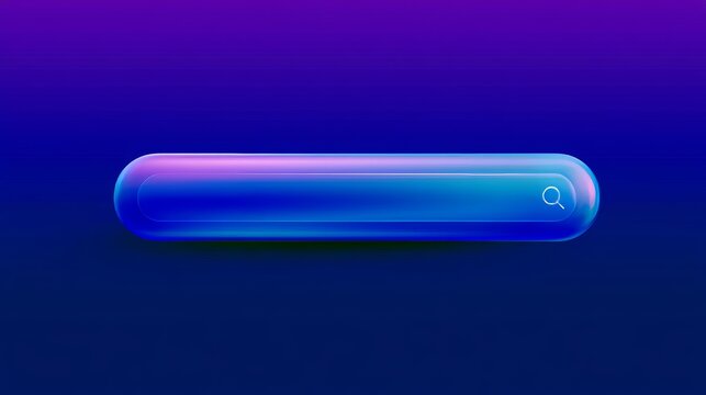 Internet browser search bar rendered as a modern 3D vector element 